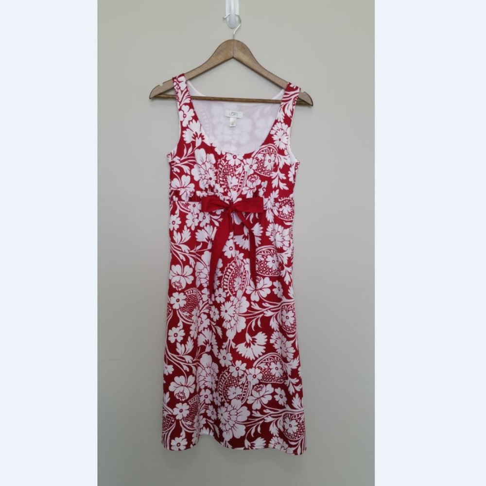 Ann Taylor Sleeveless Sun Floral Dress - Sz 6 Med